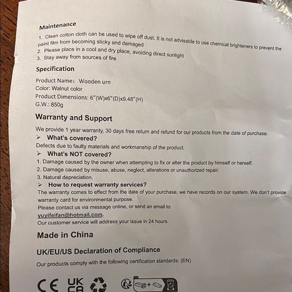 Tree of Life Memorial Urn NWT - Picture 7 of 9